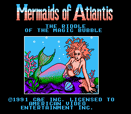Mermaids of Atlantis : The Riddle of the Magic Bubble (Homebrew) — Title screen
